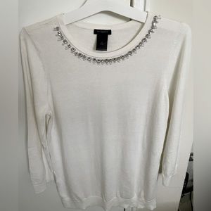 Ann Taylor embellished sweater, size M